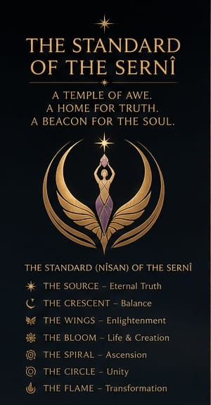 The emblem column of the Standard of the Sernî