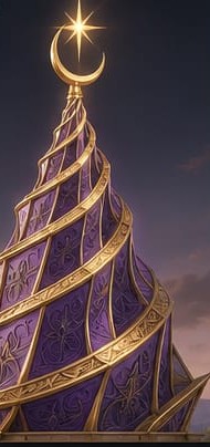 The spiral topper, side view